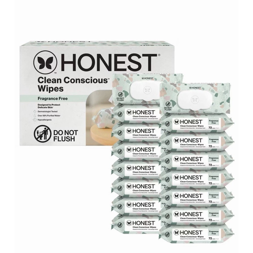 NIB- The Honest Company Clean Concious Sensitive Baby Wipes Geo (1,152 Wipes)